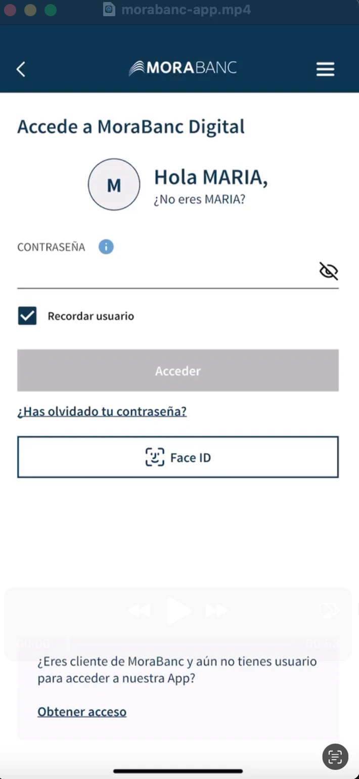 MoraBanc digital banking mobile app